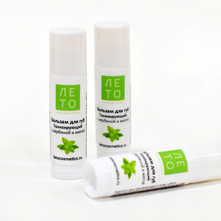 Бальзам для губ Тонизирующий  С вербеной и мятой